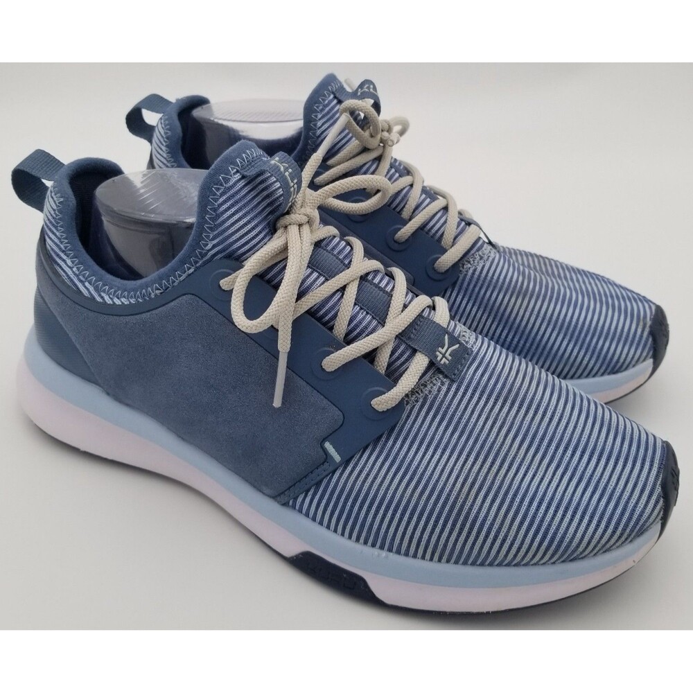 KURU ATOM Athletic Sneaker Casual Shoe Women's Size 10.5 Mineral Blue-Bone Gray